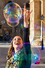 Happy with Bubbles