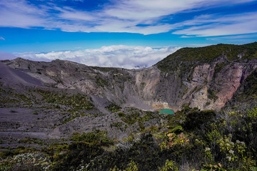 Fototapeta na wymiar Beautiful aerial view of the Irazu Volcano in Costa Rica 