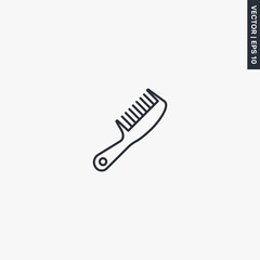 Hair brush, linear style sign for mobile concept and web design
