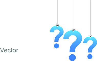 question mark vector hanging concept