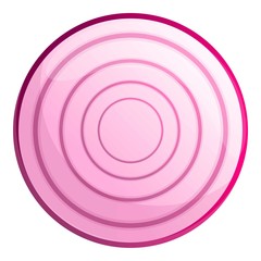Organic onion icon. Cartoon of organic onion vector icon for web design isolated on white background