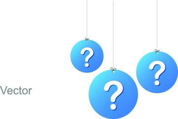 question mark vector hanging concept