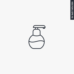 Liquid soap, linear style sign for mobile concept and web design