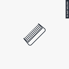 Fototapeta na wymiar Little comb, linear style sign for mobile concept and web design