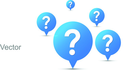 quiz question mark vector concept.