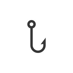 Fishing Hook Icon Vector Illustration