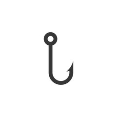 Fishing Hook Icon Vector Illustration