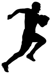 Fototapeta na wymiar silhouette Rugby player vector
