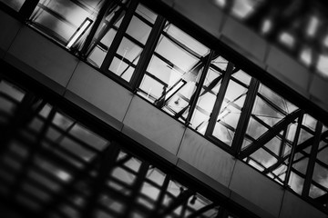 Obraz premium Minimal black texture background office building