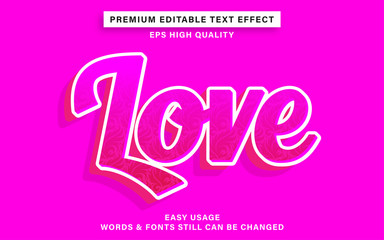 love text effect