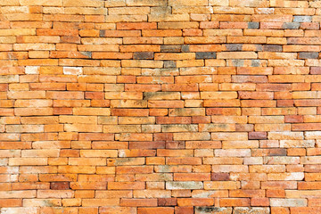 Beautiful brick walls that are not plastered background and texture. Background of old vintage brick walls.