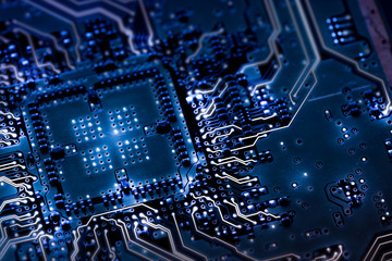 Mainboard on abstract background illustration