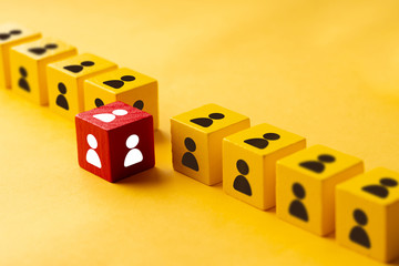 Business & HR puzzle colorful cube