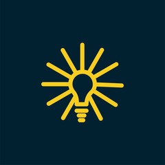 The lines of the bulb logo design are simple and elegant