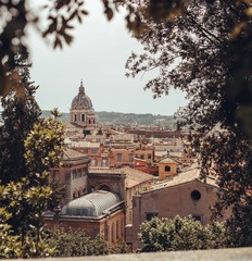 Summer scenes in the city of Rome