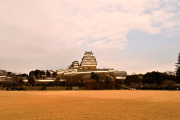 View of the Himeji castle during the winter season