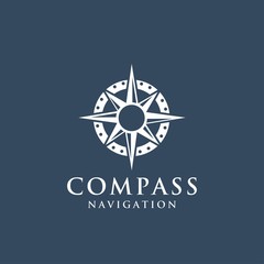 modern and simple compass logo