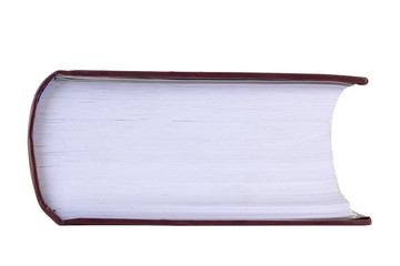 Thick red book isolated on a white background