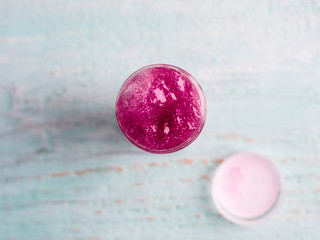 pink slime. Handmade slime for kids