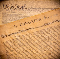 American founding documents. The constitution and Declaration of Independence.