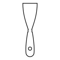 Construction spatula Putty knife Spackling tool Building hand instrument Builder equipment Trowel icon outline black color vector illustration flat style image