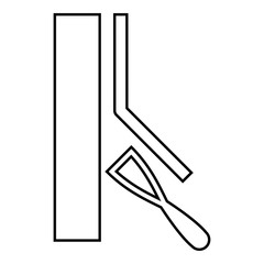 Duplicated stamping Keep well save Designation on the wallpaper symbol icon outline black color vector illustration flat style image