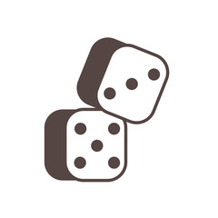 dice child toy line style icon