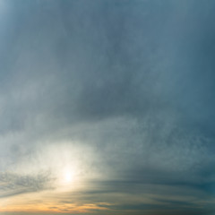 Fantastic clouds at sunrise