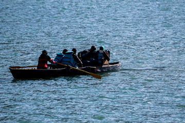 kayaking on the river