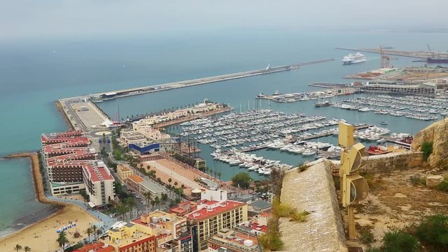 The port of Alicante, Costa Blanka. HD