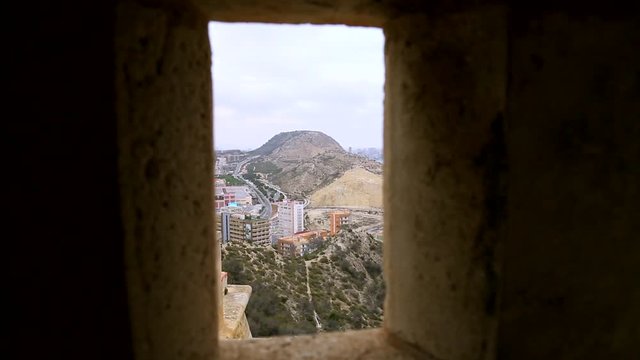 A view of the Alicante from Santa Barbara. HD