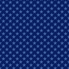 Fototapeta na wymiar seamless blue nautical stars vector background pattern