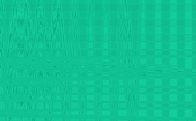 Green background with a graphic pattern of lines and stripes, texture of white squares and rectangles. Modern abstract design in bright colors, a template for a screensaver.