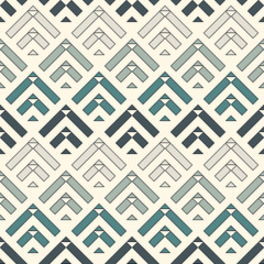 Arrows, scales seamless pattern. Ethnic, tribal print. Squama, chevrons ornament. Repeated arrowhead, triangular shapes