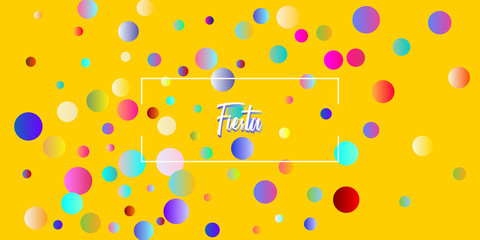 Carnival Confetti Explosion Vector Background. Colorful Circles, Bubbles, Sparkle Decoration. 