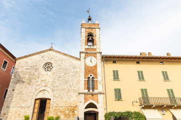 San Francesco church in San Quirico d'Orcia, Province of Siena, Tuscany, Italy