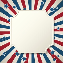 Fototapeta premium American patriotic background frame