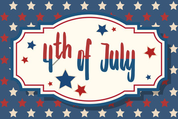 American Independence Day patriotic greeting card