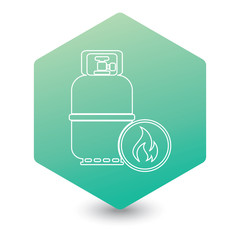 Camping gas bottle icon