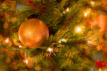 Fototapeta na wymiar Christmas Tree decorations.