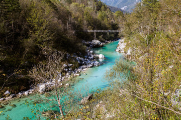 Obraz premium Soca river in Slovenia landscape