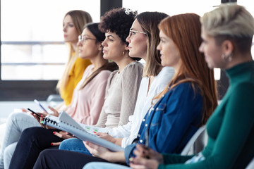 Businesswomen during a training