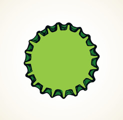 Iron bottle cap. Vector drawing