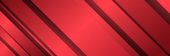 Dark Red Wide Banner Background with Modern Light Stripe Line