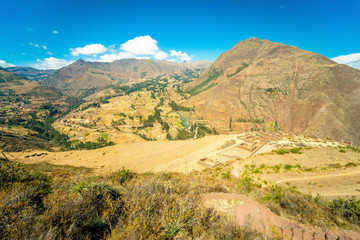 Old Pisac ruins in Peru