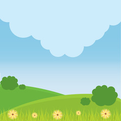 Hello spring landscape