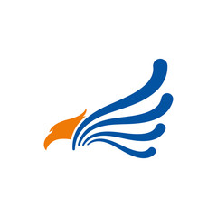 falcon logo design template vector