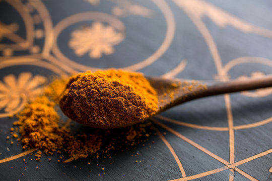 Spoonful of grounded powder