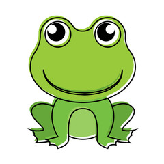 Isolated cute frog
