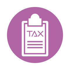 tax obligation in clipboard icon